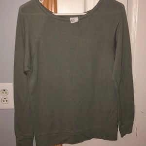 Army green sweatshirt top
